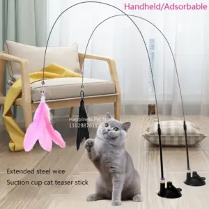 Cat Teaser Stick with Feather & Bell